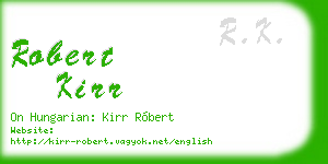 robert kirr business card